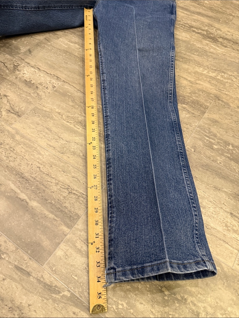 Wrangler Men’s Medium Blue Straight Jeans 47MACMS size 34x34 - Picture 5 of 9